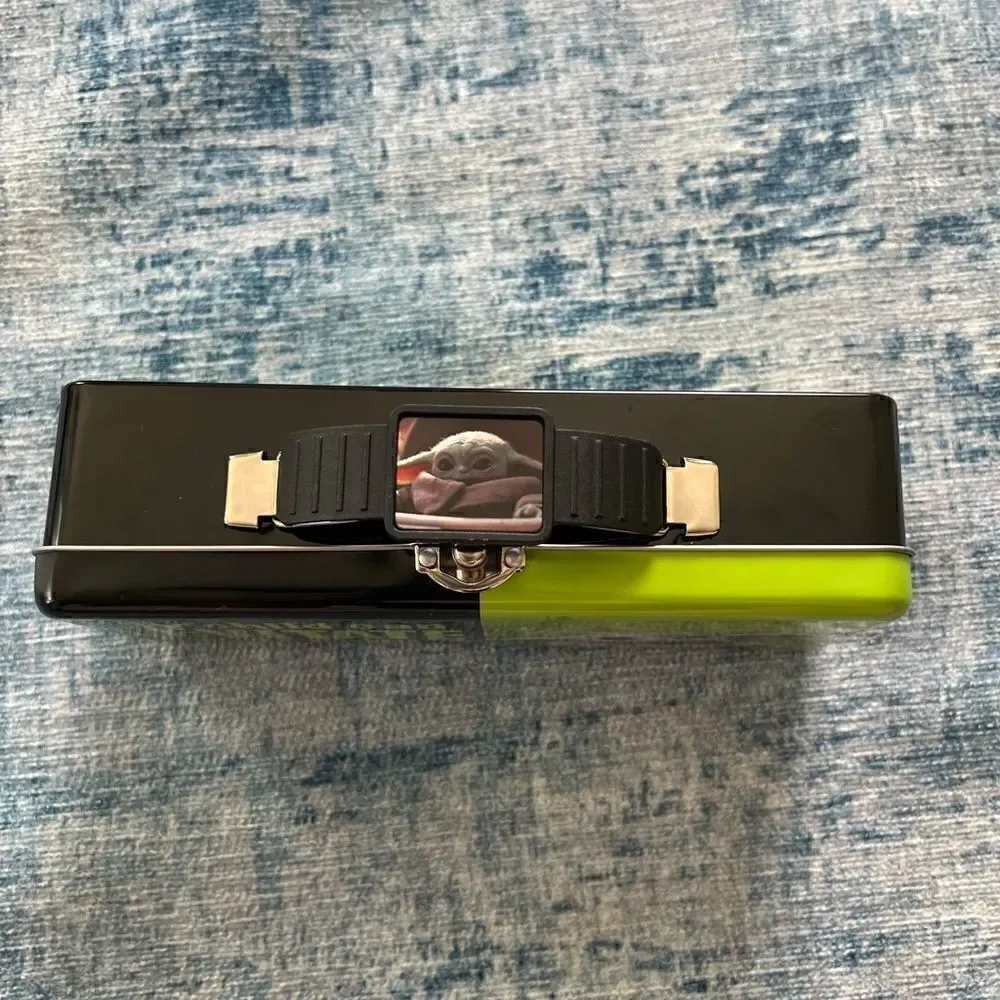 New! Star Wars My Child Can Levitate Your Child Baby Yoda Tin Pencil Box
